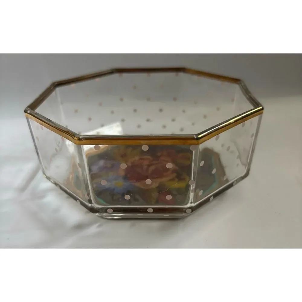 Rare Vintage MacKenzie-Childs Garland (Pink Dots) Cereal Bowl  4.5”D ~ Excellent